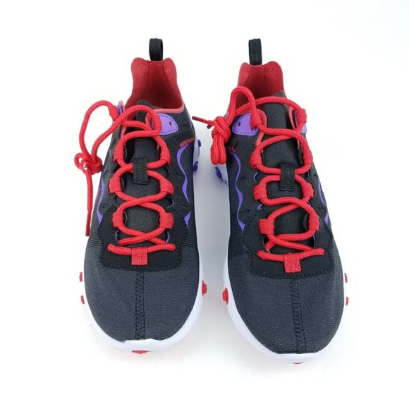 Nike React Element 55 Womens Running Shoes Black Purple CQ9903 001 Sizes 6-10 - Picture 3 of 8